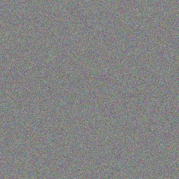 v.png a tamaño real: la misma textura de puntos sueltos pero mucho más apagada, un gris violáceo casi uniforme con motas de color tenues repartidas por encima
